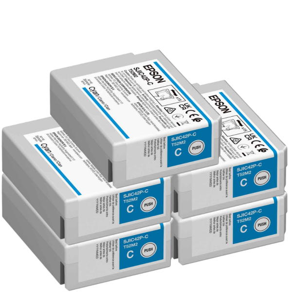 Epson C4000e Set Tintenkartuschen 5er, cyan