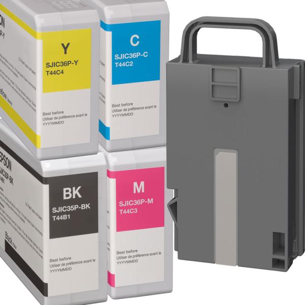Epson C6000BK / C6500BK Set Tintenkartuschen + Maintenance Box