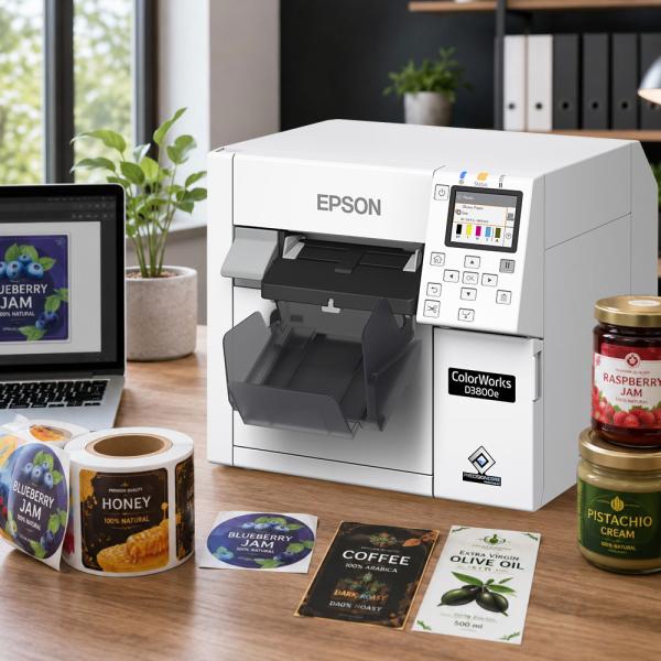 Epson ColorWorks D3800e – Desktop Farbetikettendrucker mit Dye-Tinte